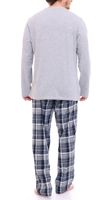 AM Legend men s pajama set 2-piece checked pajamas IAN MPJ 23 navy/light grey AM Legend men s pajama set 2-piece checked pajamas IAN MPJ 23 navy/light grey