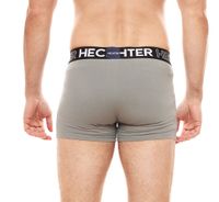 3er Pack HECHTER STUDIO Herren Boxershorts Baumwoll-Unterwäsche Schwarz, Grau, Blau, Rot
