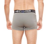 3er Pack HECHTER STUDIO Herren Boxershorts Baumwoll-Unterwäsche Schwarz, Grau, Blau, Rot
