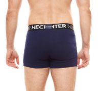 3er Pack HECHTER STUDIO Herren Boxershorts Baumwoll-Unterwäsche Schwarz, Grau, Blau, Rot