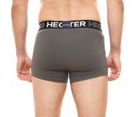 3er Pack HECHTER STUDIO Herren Boxershorts Baumwoll-Unterwäsche Schwarz, Grau, Blau, Rot