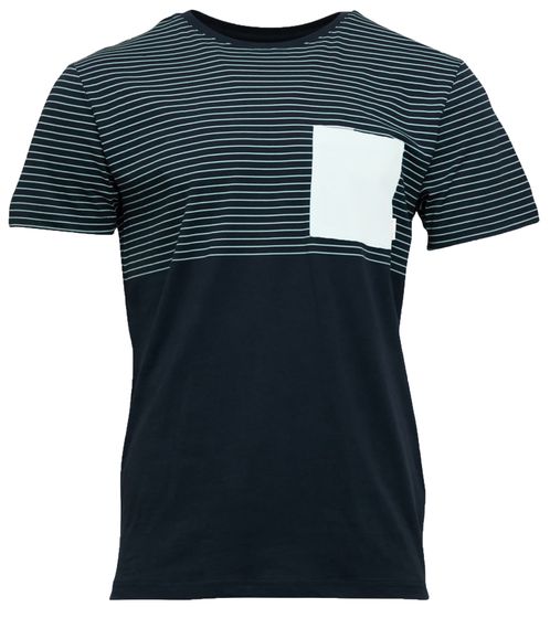 MAZINE Felton striped T chemise en coton durable et végétalienne pour homme 22103921 bleu/écru