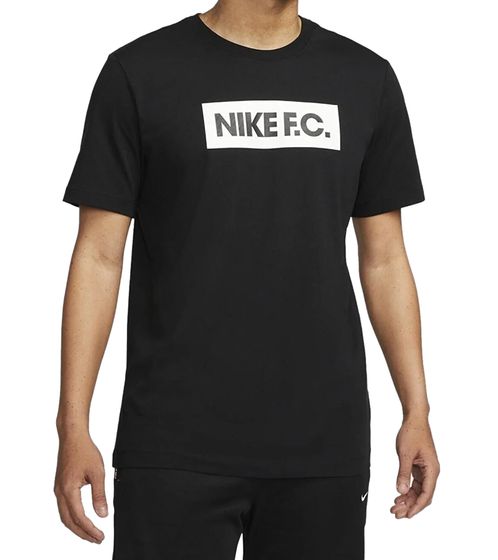 T-shirt NIKE FC pour hommes avec lettrage sur la poitrine chemise de sport DR7731-010 noir