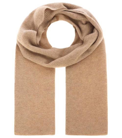 KKS STUDIOS cashmere scarf luxurious winter scarf in ribbed design 8034R 18802 beige