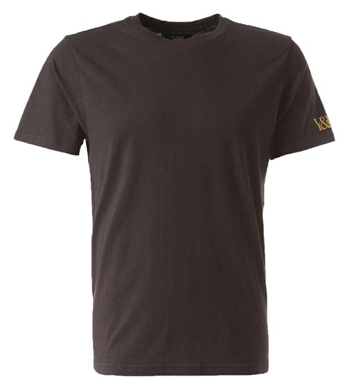 YOUNG & RECKLESS Caspian T-shirt homme chemise en coton chemise décontractée avec imprimé au dos 110023-200 noir