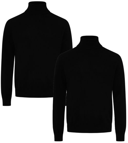 KKS STUDIOS Oskar high-neck men s turtleneck sweater made of pure cashmere stand-up collar sweater KK2353 in black or navy
