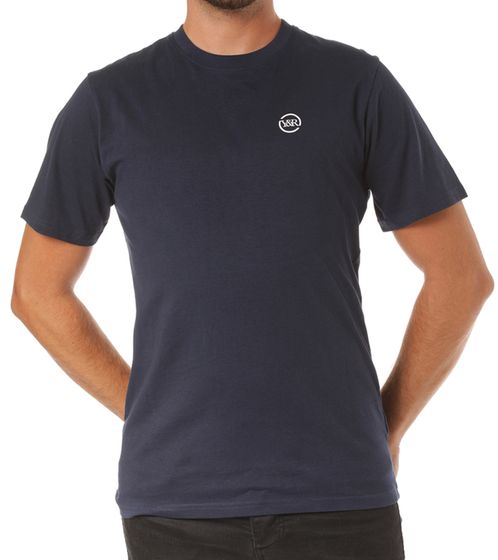 YOUNG & RECKLESS Circle Up T-shirt en coton pour hommes Chemise décontractée avec imprimé au dos MTS2523CRBN-619 Bleu marine