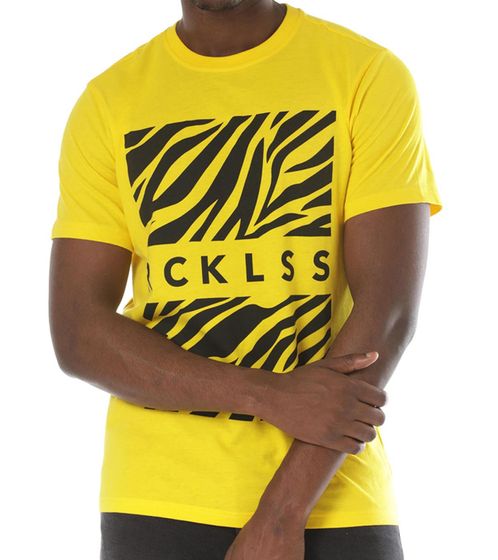 YOUNG & RECKLESS Sahara men's t-shirt cotton shirt with front print 110005-411 yellow