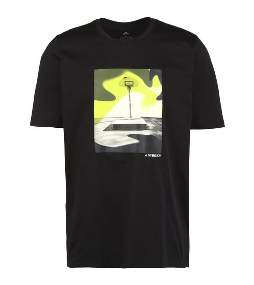 adidas Slept On Graphic Tee Herren T-Shirt nachhaltiges Baumwoll-Shirt mit großem Front-Print GN5155 Schwarz