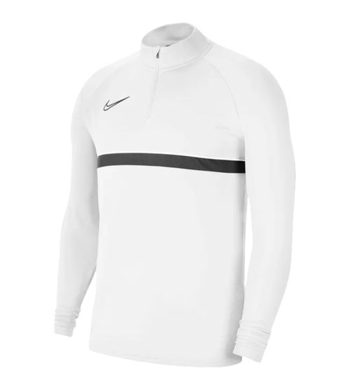 Nike Academy 21 Dry Drill Longsleeve Herren Trainingsjacke mit Half-Zip Sportjacke mit Dry-Fit CW6110-100 Weiß