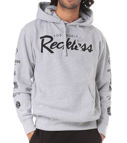 YOUNG & RECKLESS Circuit men s hoodie made of cotton hooded sweater grey/black