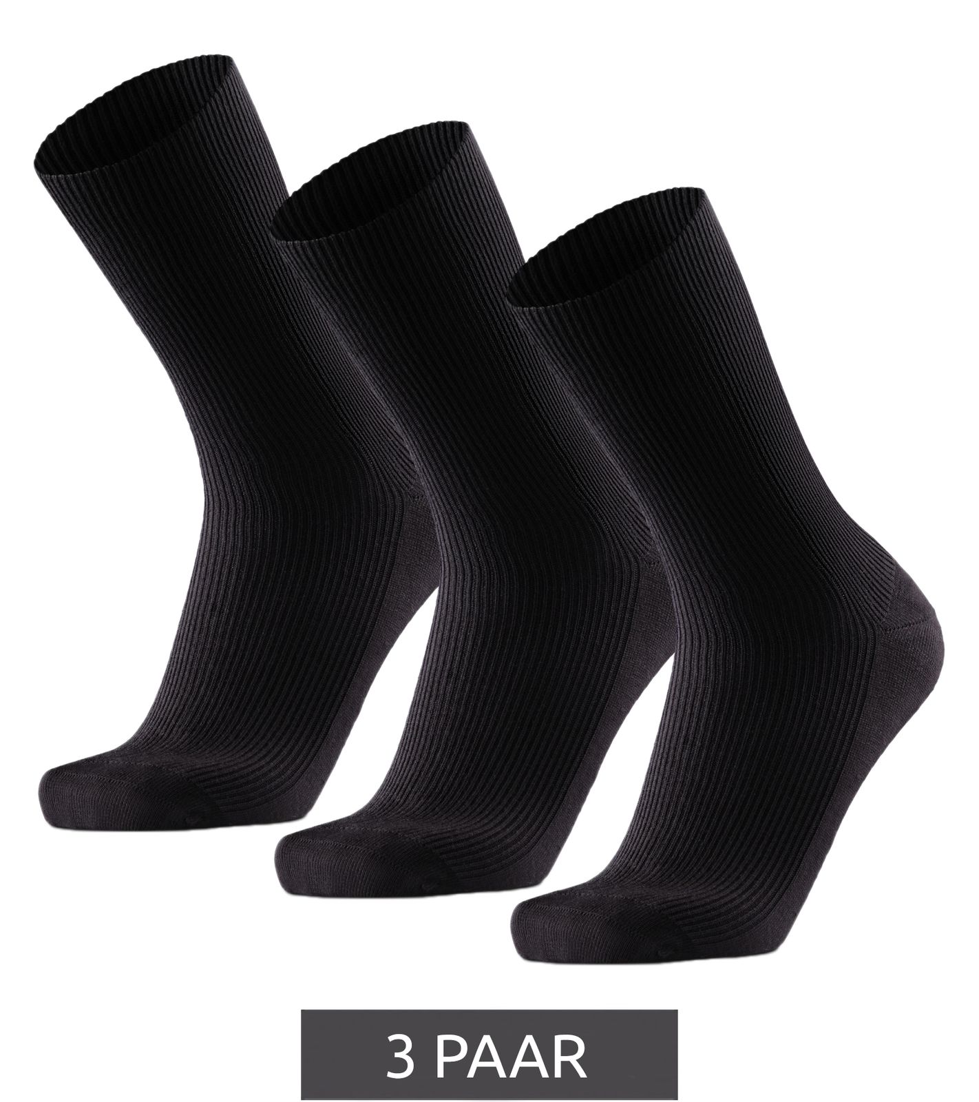 3 pairs of DANISH ENDURANCE Bamboo Soft Top men's socks without elastic  waistband crew stockings 150000