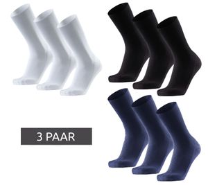 3 paires de chaussettes pour hommes DANISH ENDURANCE en bambou à dessus souple sans ceinture élastique, chaussettes pour diabétiques 150000 en noir, bleu marine ou blanc
