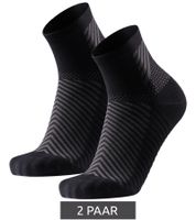 2 pairs of DANISH ENDURANCE anti-friction race men s running socks with grip padding sports stockings 160000 in black, white, gray