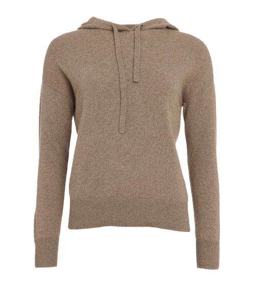 KKS STUDIOS short hoody women's hooded sweater made of 100% cashmere sweater 7079 beige