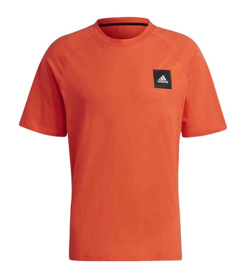 adidas Must Haves Herren stylisches Trainings-Shirt sportliches Baumwoll-Shirt GM6340 Orange