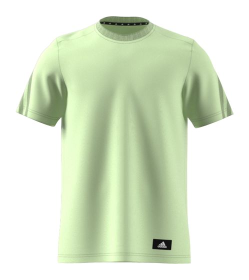 adidas Future Icons 3-Streifen Herren auffälliges Sport-Shirt nachhaltiges Trainings-Shirt HC5243 Hellgrün