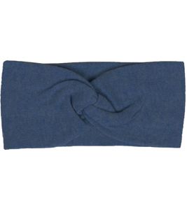 KKS STUDIOS Damen Stirnband aus 100% Kaschmir Kopf-Band mit Twist-Knoten 8009S-22 Jeans-Blau