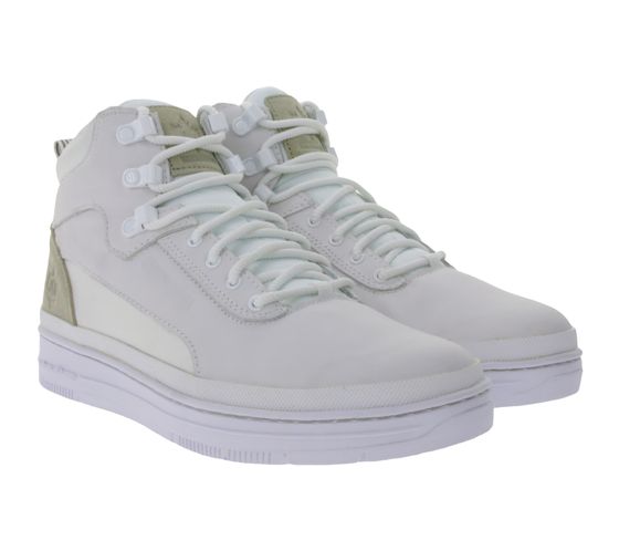 PARK AUTHORITY by K1X | Kickz GK3000 men s stylish high-top sneakers made of real leather leisure shoes 6193-0501/1100 white