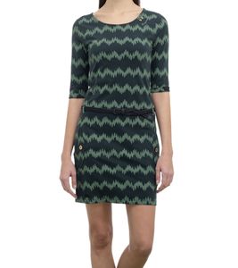 ragwear Tanya Forest Damen Mini-Kleid mit Taillengürtel veganes Freizeit-Kleid 2221-20003 5021 Grün