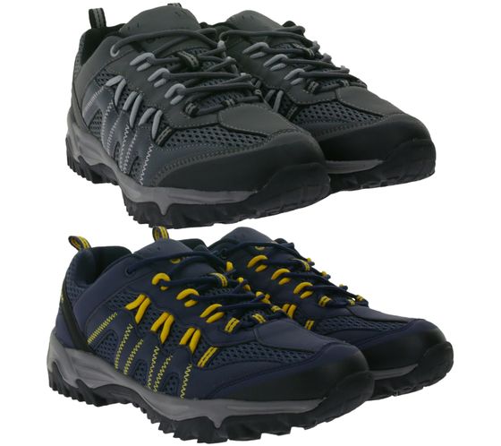 HI-TEC JAGUAR chaussures de randonnée confortables pour hommes avec languette rembourrée chaussures d'extérieur O006524 gris ou bleu