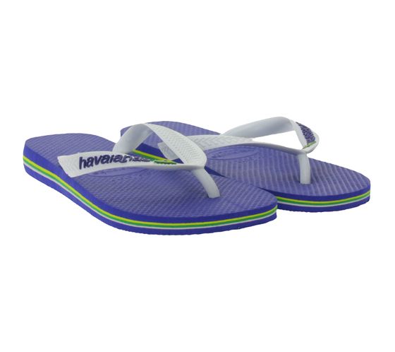havaianas separator séparateurs d'orteils à la mode avec logo du Brésil chaussures d'été 16197-0 bleu/blanc