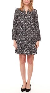 Tamaris IbizaShort 1/1 women s mini dress with long sleeves woven dress with floral all-over print 66399409 Black