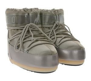 Moon Boot Icon Low Glance Damen Winter-Stiefel glänzende Winter-Boots mit langen Schnürsenkel 14093500 003 Gold
