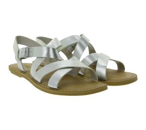 TOMS Sicily Sandals Women s Strappy Sandals Genuine Leather Shoes Real Leather 10016405 Silver