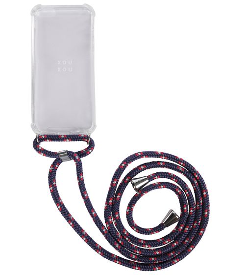 XOUXOU Berlin Mobile Phone Chain for iPhone 7 Plus / 8 Plus Smartphone Accessories Crossbody Strap Navy/Red/White