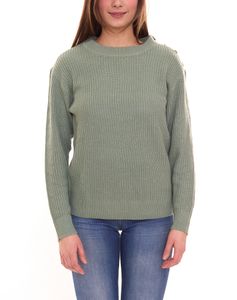 Tamaris knitted sweater women s round neck sweater with buttons 33918701 green