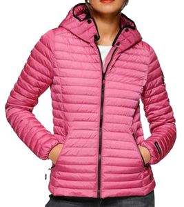 Superdry Core Down Womens Hooded Down Jacket 40161319 Pink