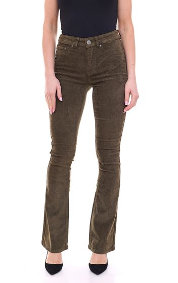 ARIZONA Ultraflex Corduroy bootcut jean pantalon de tous les jours pour femme à la mode jean taille haute taille courte 89756643 kaki