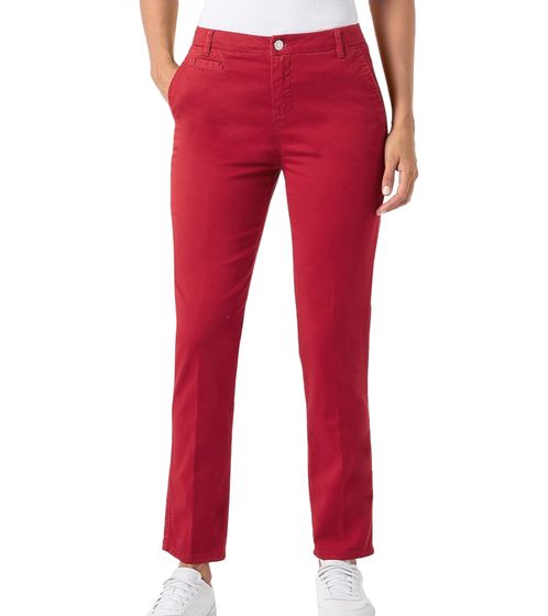 UNITED COLOURS OF BENETTON Pantalon en tissu pour femme à porter au quotidien, pantalon 7/8 en coupe slim 73531424 rouge