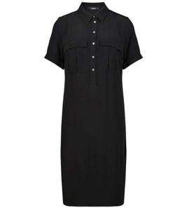 someday. Quinty Damen Maxi-Kleid schlichtes Blusen-Kleid 38090619 Schwarz