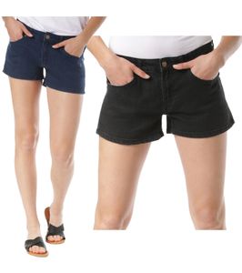 Planet Sports June Jeans short en jean pour femme pantalon court en coton PS100006 en bleu foncé ou noir