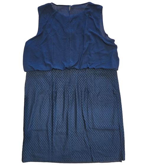 select by Hermann Lange Damen Midi-Kleid Chiffon-Kleid ärmelloses Blusen-Kleid 58118448 Blau