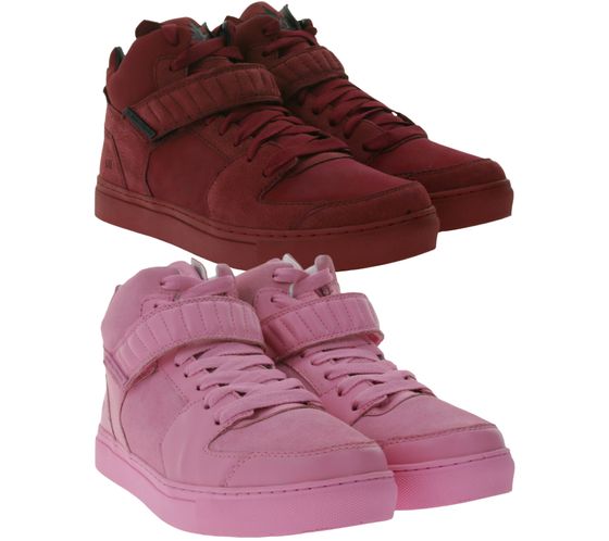 K1X | Kickz Encore High LE en rouge ou Encore High en rose chaussures d'hiver, bottes d'hiver chaudes pour hommes en cuir nubuck