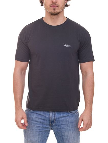 T-shirt australien simple chemise en coton homme manches courtes AT1200C gris foncé