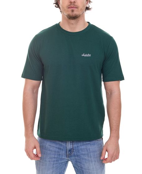 Australian T-shirt simple chemise en coton homme manches courtes AT1200C vert