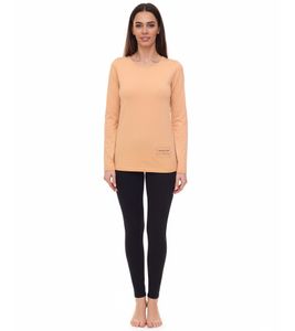 OTTO products Langarm-Shirt nachhaltiges Damen Baumwoll-Shirt 25824245 Apricot