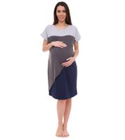 abito premaman da donna nove 9 mesi abito gravidanza asimmetrico 32879759 grigio/blu