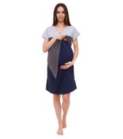 abito premaman da donna nove 9 mesi abito gravidanza asimmetrico 32879759 grigio/blu