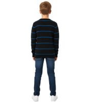 KIDSWORLD Pullover weicher Kinder Strick-Pulli mit Streifen 24014735 Schwarz/Blau KIDSWORLD Pullover weicher Kinder Strick-Pulli mit Streifen 24014735 Schwarz/Blau