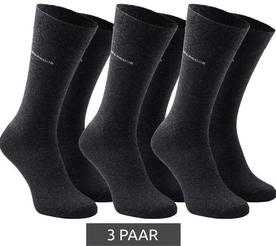 3 Paar McGREGOR Strümpfe Freizeit-Socken Oeko-Tex zertifiziert Business-Socken im Vorteilspack Grau