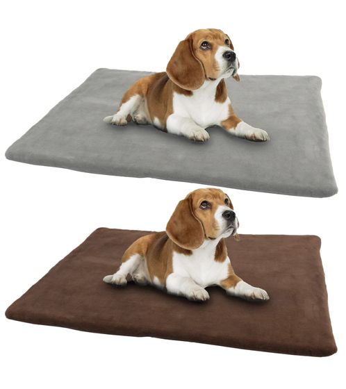vitazoo thermal blanket, washable pet blanket for dogs and cats SC-353 60x45 cm brown or gray
