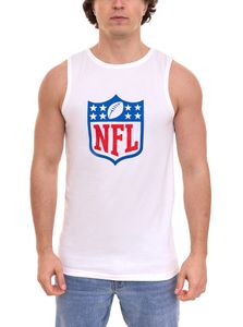 Fanatics NFL Logo Herren Tank-Top ärmelloses Sport-Shirt mit Rundhalsausschnitt 1566MWHT1ADNFL Weiß