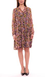 Aniston Damen Sommer-Kleid mit floralem Allover-Print Midi-Kleid mit Unterkleid 90890637 Schwarz/Bunt