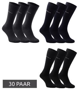 30 Paar McGREGOR Strümpfe Freizeit-Socken Unifarben oder verschiedene Muster Business-Socken im Vorteilspack Schwarz, Dunkelblau oder Grau