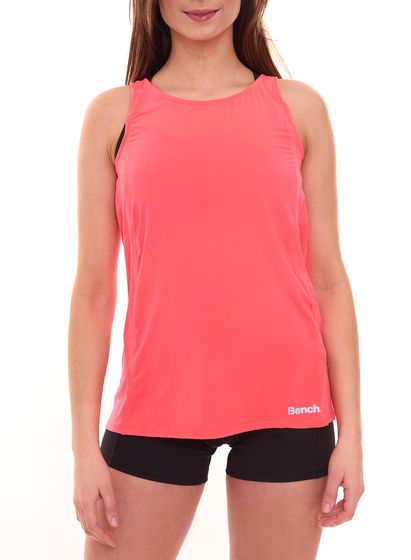 Bench Damen Tank Top ärmelloses Sport-Shirt mit Cut Out im Rücken Lauf-Shirt PK11423 11423 Neon Orange